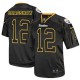 Men Nike Pittsburgh Steelers &12 Terry Bradshaw Elite Lights Out Black NFL Jersey
