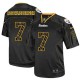 Men Nike Pittsburgh Steelers &7 Ben Roethlisberger Elite New Lights Out Black NFL Jersey