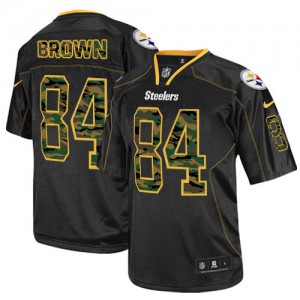 Hommes Nike Pittsburgh Steelers # 84 Antonio brun Élite noire Camo Fashion NFL Maillot Magasin Hommes Nike Pittsburgh Steelers # 84 Antonio brun Élite noire Camo Fashion NFL Maillot Magasin