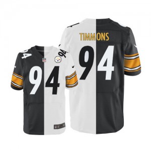 Hommes Nike Pittsburgh Steelers # 94 Lawrence Timmons Élite Team/route deux tonnes NFL Maillot Magasin