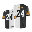 Men Nike Pittsburgh Steelers &24 Ike Taylor Elite Team/Road Two Tone NFL Jersey