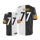 Men Nike Pittsburgh Steelers &77 Marcus Gilbert Elite Team/Road Two Tone NFL Jersey