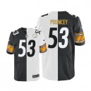 Men Nike Pittsburgh Steelers &53 Maurkice Pouncey Elite Team/Road Two Tone NFL Jersey