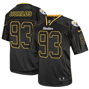 Hommes Nike Pittsburgh Steelers # 93 Jason Worilds Élite Lights Out noir NFL Maillot Magasin Hommes Nike Pittsburgh Steelers # 93 Jason Worilds Élite Lights Out noir NFL Maillot Magasin