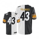 Men Nike Pittsburgh Steelers &43 Troy Polamalu Elite Team/Road Two Tone NFL Jersey