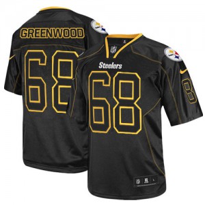 Hommes Nike Pittsburgh Steelers # 68 C.T. Greenwood élite Lights Out noir NFL Maillot Magasin