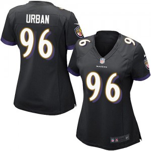 Femmes Nike Baltimore Ravens # 96 noir élite urbaine de Brent alternent NFL Maillot Magasin