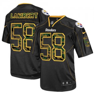 Hommes Nike Pittsburgh Steelers # 58 Jack Lambert Élite noire Camo Fashion NFL Maillot Magasin Hommes Nike Pittsburgh Steelers # 58 Jack Lambert Élite noire Camo Fashion NFL Maillot Magasin
