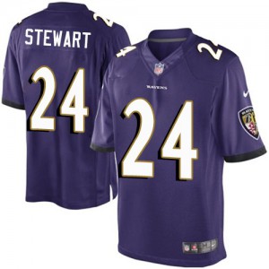 Jeunesse Nike Baltimore Ravens # 24 Darian Stewart Élite équipe Purple couleur NFL Maillot Magasin
