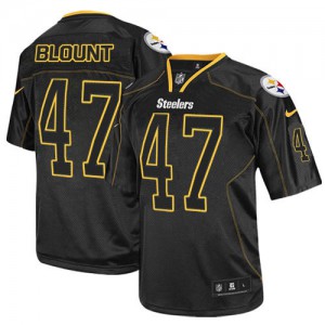 Hommes Nike Pittsburgh Steelers # 47 Mel Blount Élite Lights Out noir NFL Maillot Magasin