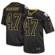 Men Nike Pittsburgh Steelers &47 Mel Blount Elite Lights Out Black NFL Jersey