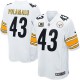 Youth Nike Pittsburgh Steelers &43 Troy Polamalu Elite White C Patch NFL Jersey