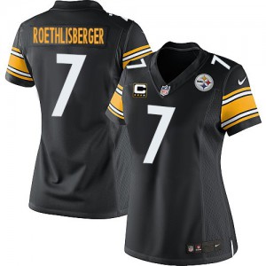 Couleur C Patch NFL maillot de l'équipe femmes Nike Pittsburgh Steelers # 7 Ben Roethlisberger Élite noir Couleur C Patch NFL maillot de l'équipe femmes Nike Pittsburgh Steelers # 7 Ben Roethlisberger Élite noir