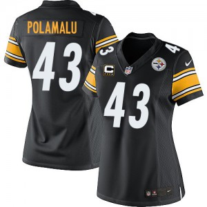 Couleur C Patch NFL maillot de l'équipe femmes Nike Pittsburgh Steelers # 43 Troy Polamalu Élite noir Couleur C Patch NFL maillot de l'équipe femmes Nike Pittsburgh Steelers # 43 Troy Polamalu Élite noir