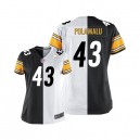 Women Nike Pittsburgh Steelers &43 Troy Polamalu Elite Team/Road Two Tone NFL Jersey
