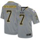 Men Nike Pittsburgh Steelers &7 Ben Roethlisberger Elite Lights Out Grey NFL Jersey