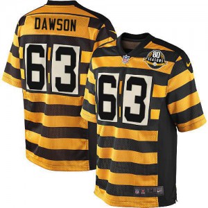 Jeunesse Nike Pittsburgh Steelers # 63 Dermontti Dawson élite jaune/noir alternent 80e anniversaire Throwback NFL Maillot Magasi Jeunesse Nike Pittsburgh Steelers # 63 Dermontti Dawson élite jaune/noir alternent 80e anniversaire Throwback NFL Maillot Magasi