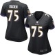 Women Nike Baltimore Ravens &75 Jonathan Ogden Elite Black Alternate NFL Jersey