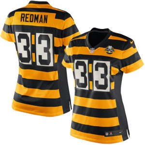 Femmes Nike Pittsburgh Steelers # 33 Isaac Redman Élite jaune/noir alternent 80e anniversaire Throwback NFL Maillot Magasin Femmes Nike Pittsburgh Steelers # 33 Isaac Redman Élite jaune/noir alternent 80e anniversaire Throwback NFL Maillot Magasin