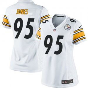 Femmes Nike Pittsburgh Steelers # 95 Jarvis Jones Élite blanc NFL Maillot Magasin