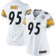 Women Nike Pittsburgh Steelers &95 Jarvis Jones Elite White NFL Jersey
