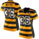 Women Nike Pittsburgh Steelers &36 Jerome Bettis Elite Yellow/Black Alternate 80TH Anniversary Throwback NFL Jersey