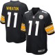 Youth Nike Pittsburgh Steelers &11 Markus Wheaton Elite Black Team Color NFL Jersey