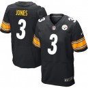 Men Nike Pittsburgh Steelers &3 Landry Jones Elite Black Team Color NFL Jersey