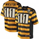Men Nike Pittsburgh Steelers &11 Markus Wheaton Elite Yellow/Black Alternate 80TH Anniversary Throwback NFL Jersey