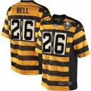 Men Nike Pittsburgh Steelers &26 Le'Veon Bell Elite Yellow/Black Alternate 80TH Anniversary Throwback NFL Jersey