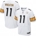 Men Nike Pittsburgh Steelers &11 Markus Wheaton Elite White NFL Jersey