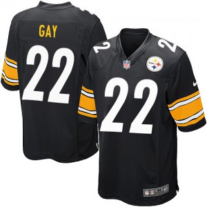 Couleur NFL maillot de l'équipe jeunesse Nike Pittsburgh Steelers # 22 William Gay Élite noir