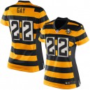 Women Nike Pittsburgh Steelers &22 William Gay Elite Yellow/Black Alternate 80TH Anniversary Throwback NFL Jersey