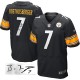 Men Nike Pittsburgh Steelers &7 Ben Roethlisberger Black Team Color Elite Autographed NFL Jersey