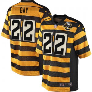 Hommes Nike Pittsburgh Steelers # 22 William Gay Élite jaune/noir alternent 80e anniversaire Throwback NFL Maillot Magasin Hommes Nike Pittsburgh Steelers # 22 William Gay Élite jaune/noir alternent 80e anniversaire Throwback NFL Maillot Magasin