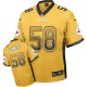 Youth Nike Pittsburgh Steelers &58 Jack Lambert Elite Gold Drift Fashion NFL Jersey