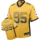 Men Nike Pittsburgh Steelers &95 Jarvis Jones Elite Gold Drift Fashion NFL Jersey