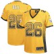 Women Nike Pittsburgh Steelers &26 Le'Veon Bell Elite Gold Drift Fashion NFL Jersey