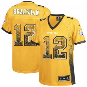 Femmes Nike Pittsburgh Steelers # 12 Terry Bradshaw Élite or Drift mode NFL Maillot Magasin Femmes Nike Pittsburgh Steelers # 12 Terry Bradshaw Élite or Drift mode NFL Maillot Magasin