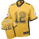 Men Nike Pittsburgh Steelers &12 Terry Bradshaw Elite Gold Drift Fashion NFL Jersey
