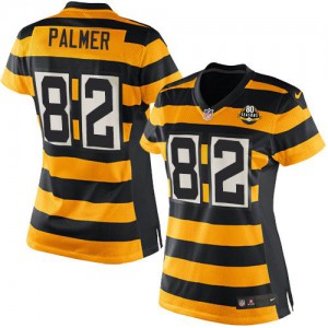 Femmes Nike Pittsburgh Steelers # 82 Michael Palmer Élite jaune/noir alternent 80e anniversaire Throwback NFL Maillot Magasin Femmes Nike Pittsburgh Steelers # 82 Michael Palmer Élite jaune/noir alternent 80e anniversaire Throwback NFL Maillot Magasin