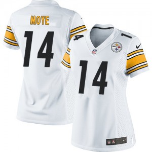 Femmes Nike Pittsburgh Steelers # 14 Derek Moye Élite blanc NFL Maillot Magasin