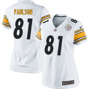 Femmes Nike Pittsburgh Steelers # 81 David Paulson Élite blanc NFL Maillot Magasin