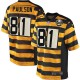Men Nike Pittsburgh Steelers &81 David Paulson Elite Yellow/Black Alternate 80TH Anniversary Throwback NFL Jersey
