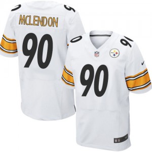 Hommes Nike Pittsburgh Steelers # 90 Steve McLendon Élite blanc NFL Maillot Magasin