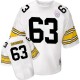 Mitchell And Ness Pittsburgh Steelers &63 Dermontti Dawson White Authentic Throwback NFL Jersey