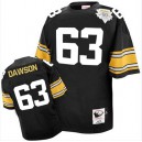 Mitchell And Ness Pittsburgh Steelers &63 Dermontti Dawson Black Team Color 60TH Authentic Throwback NFL Jersey