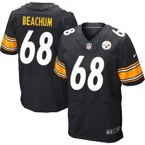 Hommes Nike Pittsburgh Steelers # 68 Kelvin Beachum Élite noir couleur NFL maillot de l'équipe