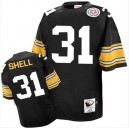 Mitchell And Ness Pittsburgh Steelers &31 Donnie Shell Black Team Color Authentic Throwback NFL Jersey
