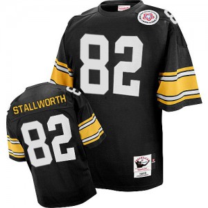 Mitchell et Ness Pittsburgh Steelers # 82 John Stallworth Noir équipe couleur Throwback authentique NFL maillot